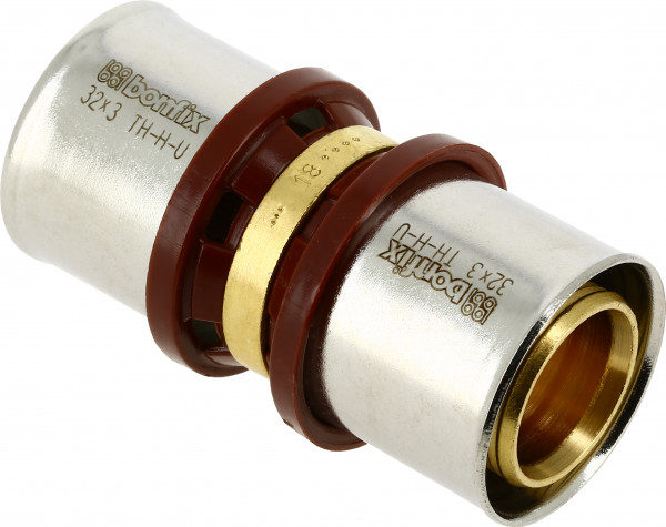 BONFIX Alu-press Straight coupling 32 x 32 mm