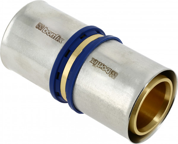 Bonfix Press Fitting - 2x Aluminium Press - Straight coupling - 63 x 63mm