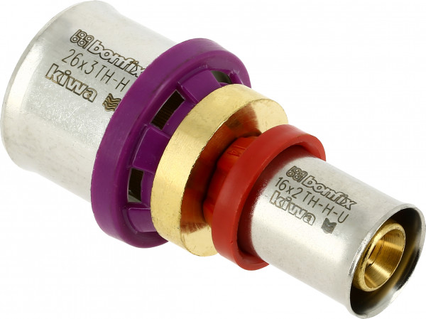 BONFIX Alu-press Straight coupling reduced 26 x 16 mm