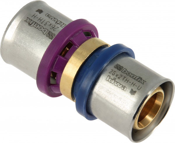 BONFIX Alu-press Straight coupling reduced 26 x 25 mm