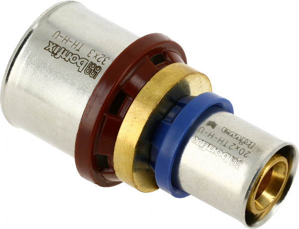 Bonfix Press Fitting - 2x Alu-press - Straight transition fitting - 32 x 20mm