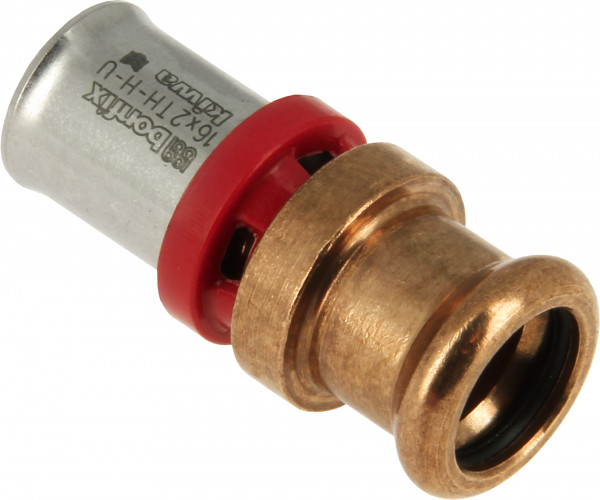 Bonfix Press Fitting - 1x Alu-press 1x M-press - Straight coupling - 16 x 15mm