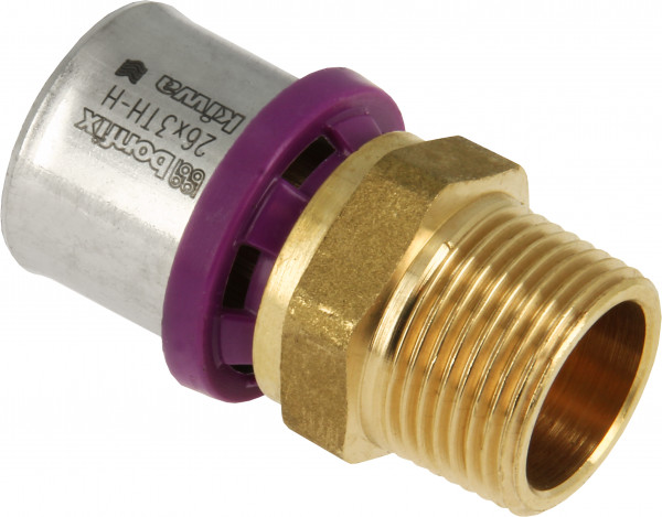 BONFIX Alu-press Straight coupling male 1/2" x 26 mm