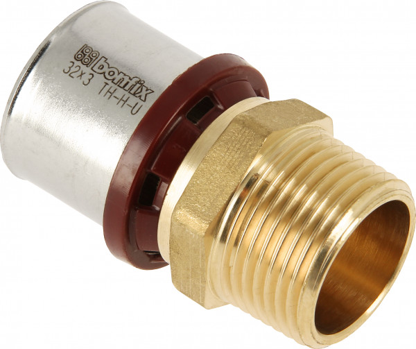 BONFIX Alu-press Straight coupling male 1" x 32 mm