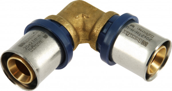 Bonfix Press Fitting - 2x Aluminium Press - Elbow Fitting - 20 x 20mm