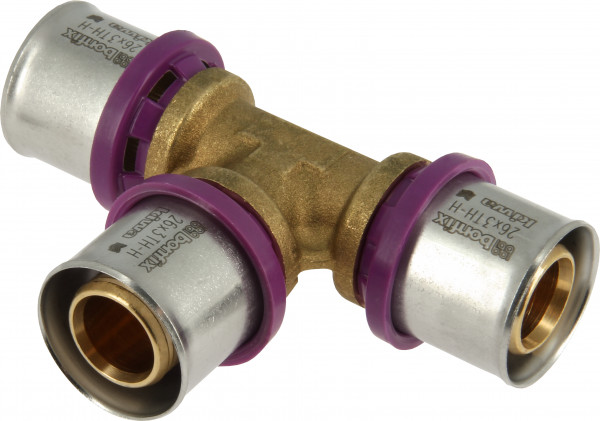 Bonfix Pressfitting - 3x Alu-Press - T-Verbindung - 26 x 26 x 26mm