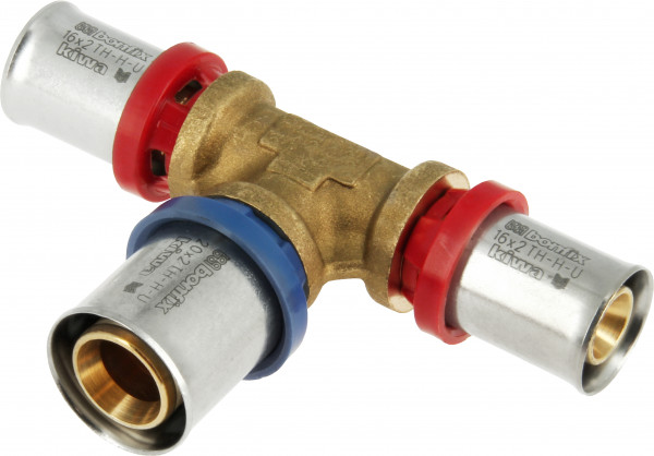 Bonfix Press Fitting - 3x Aluminum Press - T-fitting - reducing - 16 x 20 x 16mm