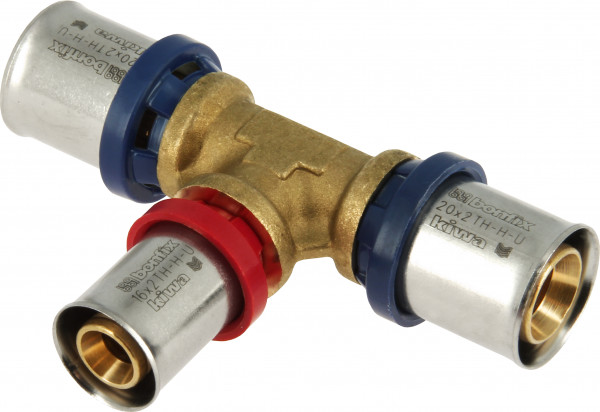 Bonfix Press Fitting - 3x Aluminium Press - T-fitting - reducing - 20 x 16 x 20mm