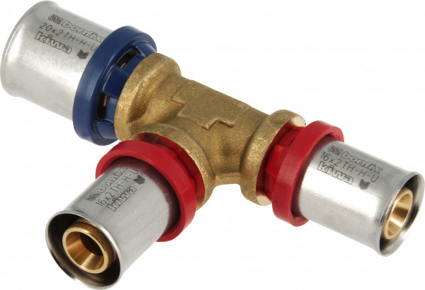 Bonfix Press Fitting - 3x Alu-press - T-fitting - reducing - 20 x 16 x 16mm