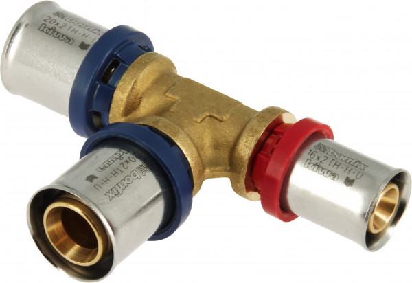 Bonfix Press Fitting - 3x Aluminium Press - T-fitting - reducing - 20 x 20 x 16mm
