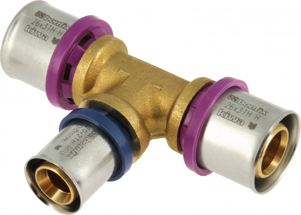 Bonfix Pressfitting - 3x Alu-Press - T-Stück - Reduzierend - 26 x 20 x 26mm
