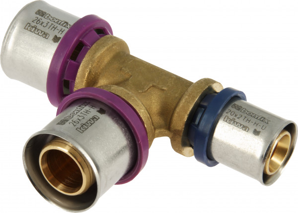Bonfix Pressfitting - 3x Alu-Press - T-Stück - Reduzierend - 26 x 26 x 20mm