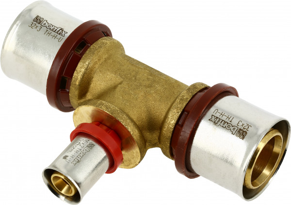 Bonfix Press Fitting - 3x Aluminium Press - T-fitting - reducing - 32 x 16 x 32mm