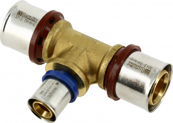 Bonfix Pressfitting - 3x Alu-Press - T-Stück - Reduzierend - 32 x 20 x 32mm