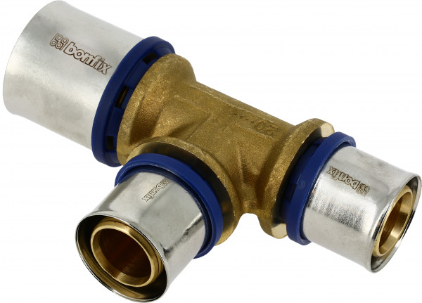 Bonfix Press Fitting - 3x Aluminium Press - T-fitting - reducing - 40 x 32 x 32mm