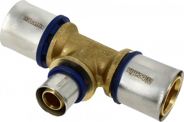 Bonfix Press Fitting - 3x Aluminum Press - T-fitting - reducing - 50 x 26 x 50mm