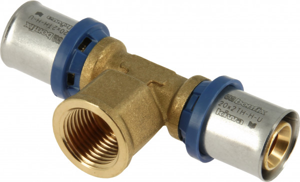 Bonfix Pressfitting - 2x Alu-Press - 1x IG - T-Stück - 20 x 1/2” x 20mm