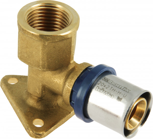 Bonfix Pressfitting - 1x Alu-Press 1x IG - Wandplattenanschluss - 3/4” x 20 Höhe = 47 mm