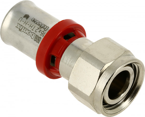BONFIX Alu-press 2-Piece coupling w. euro. 1/2" x 16 mm ni