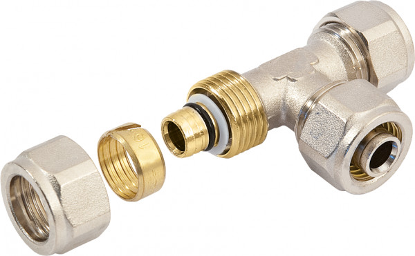 Bonfix - Alu-Knelfitting - T-Stück - 3 x Alu-Knel - 26mm x 26mm x 26mm