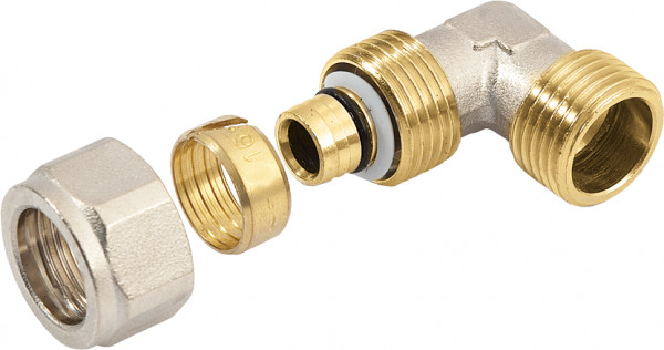 Bonfix - Alu compression fitting - Elbow coupling - PE x compression - 3/4" x 16mm