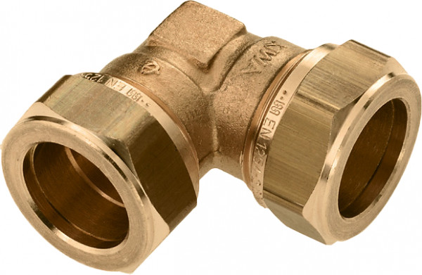 Bonfix Compression fitting - Elbow Coupling - 10x10mm - Brass