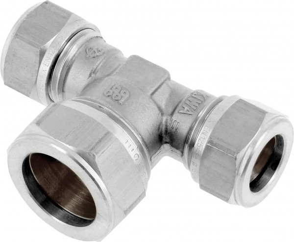 BONFIX 82504 Tee reduced 15 x 22 x 15 mm tin plated