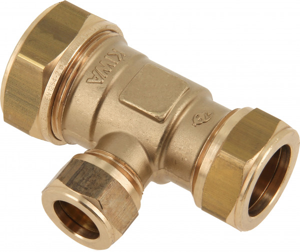 Bonfix Klemmverbinder - T-Stück reduzierend - 28mm x 15mm x 22mm - Messing