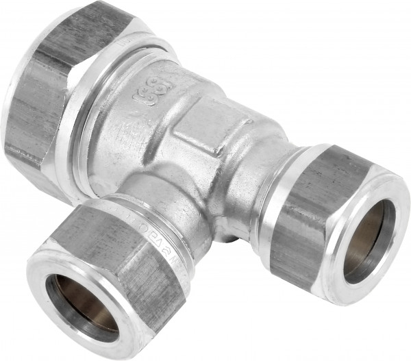 BONFIX 82513 Tee reduced 28 x 22 x 22 mm nickel