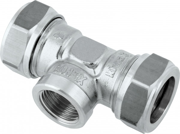 BONFIX 82642 Tee female 28 x 1/2" x 28 mm tin plated
