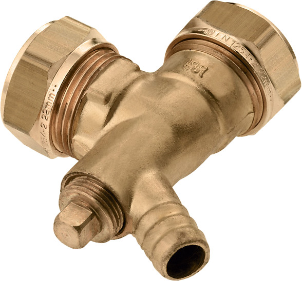 BONFIX 82660 Elbow with draining tap 15 x 15 mm