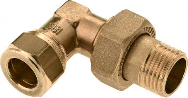 Bonfix compression fitting - Radiator fitting with Male Thread - 1/2" x 15mm - Brass
