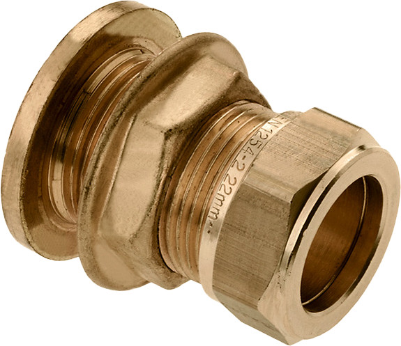 Bonfix Klemmverschraubung - Tankdurchführungsnippel mit Gegenmutter - 28mm - Messing