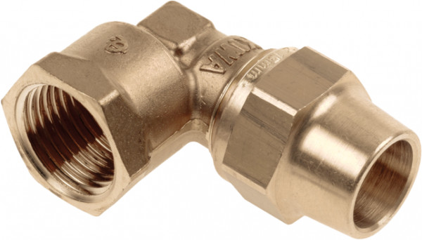 Compression fitting BELGAS - Elbow fitting - 3/8" x 15mm - Female thread x Compression