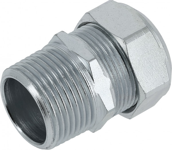 Bonfix galvanized steel compression fitting - Nipple 106 - Male Thread x compression - 1" x 22mm
