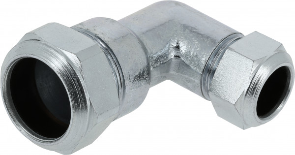 Bonfix galvanized steel compression fitting - Reducing elbow 105 - 2 x compression - 22mm x 15mm