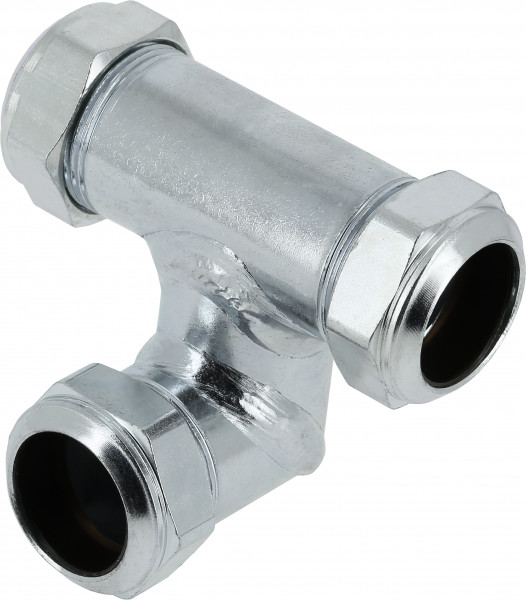 Bonfix Stahlverzinkte Klemmfitting - Pass-T-Stück 118 - 3 x Klemm - 28mm x 28mm x 28mm