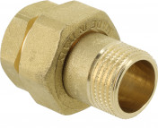 Bonfix 3-piece straight coupling 1" - Brass