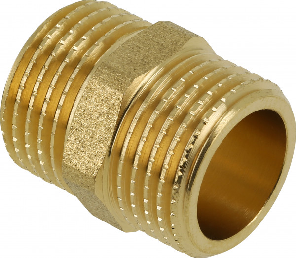 Bonfix Messing Doppelnippel - 1-1/2" AG