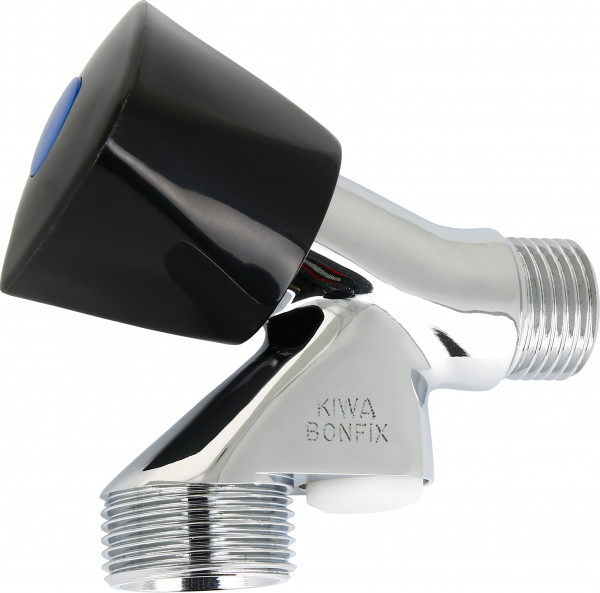 BONFIX 70487 faucet w. aerator w. check valve 1/2 black knob
