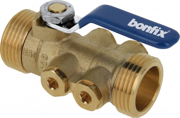 Ball valve w. backflow protection 1"male