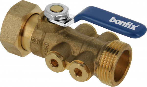 Ball valve w. backflow protection3/4" male x nut