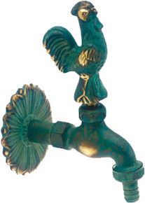 Bonfix Luxury faucet - nostalgic faucet - rooster - green