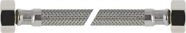 Flexible Anschlussschlauch - Edelstahlgeflecht - IG x IG - 1/2" x 3/8" - DN8 - Länge 35cm