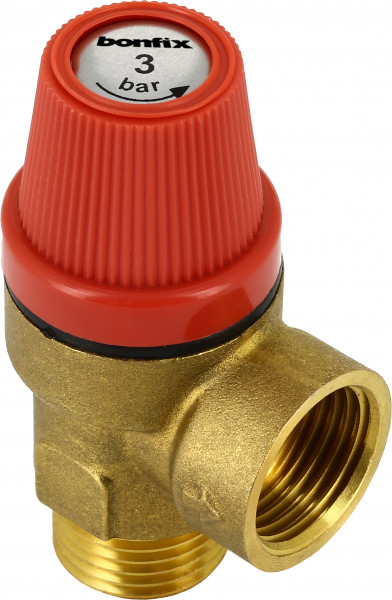 BONFIX Overflow valve male 1/2" x female 1/2"