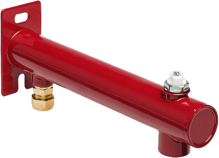 Bonfix Expansion vessel console - Expansion vessel holder - red - with couplings en air vent