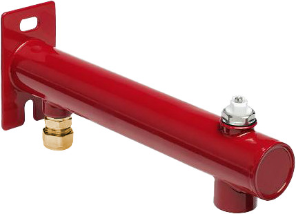 Bonfix Expansion vessel bracket - expansion vessel holder - red - with coupling and vent.