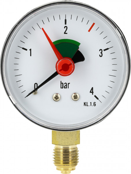 Bonfix Pressure gauge for CV - 0-4 bar - 1/4" male thread