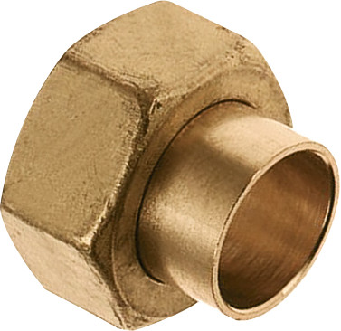 Bonfix 2- and 3-piece brass couplings 2-piece straight coupling 1 1/2 x 35 -