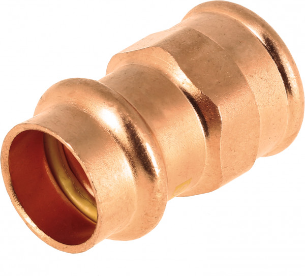 Bonfix Pressfitting Rotkupfer AQUAGAS für Belgien Schraubmuffe 2" x 54 - langes IG x Press - (V-Profil)